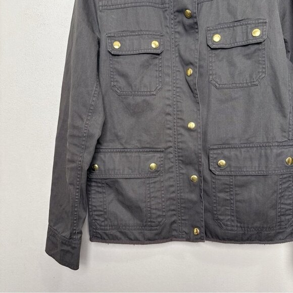 J.crew Womens Small Relaxed Boyfriend Field Jacket In Army Green Color - Picture 10 of 16